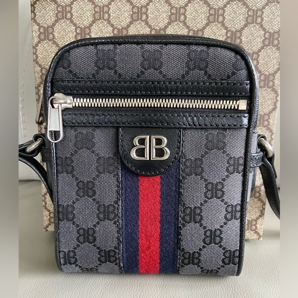 Balenciaga X Gucci The Hacker Project Black Mini Crossbody Bag - Picture 1 of 14